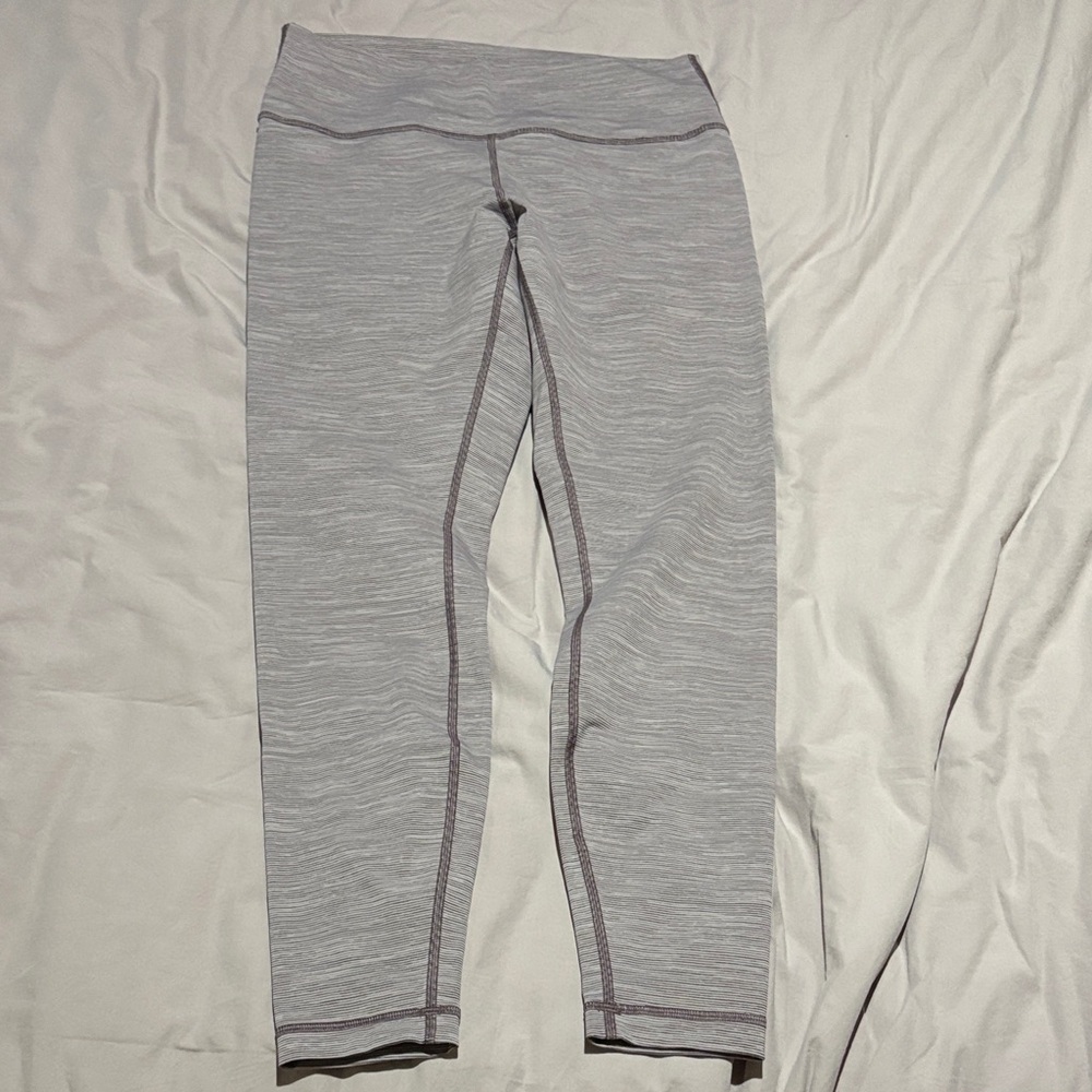 lululemon athletica Purple Striped Leggings